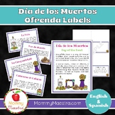 Day of the Dead - Día de los Muertos - Ofrenda Labels