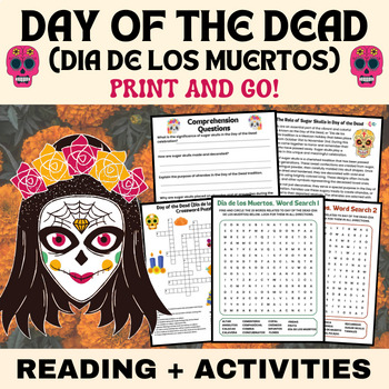 Day of the Dead (Dia de los Muertos) Activities Puzzles Sub Plans