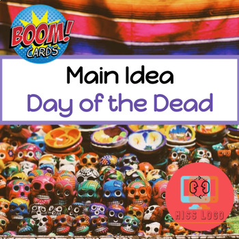 Preview of Day of the Dead Dia de los Muertos Main Idea Boom Cards™️ Speech Therapy