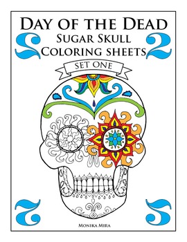 Preview of Day of the Dead (Dia de los Muertos) Sugar Skull Coloring Sheets