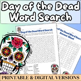 Day of the Dead Dia de los Muertos Word Search Puzzle, Eas