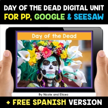 Preview of Day of the Dead Digital Activities for Google and Seesaw + FREE Spanish