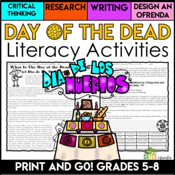 Preview of Day of the Dead | El Día de los Muertos | Reading Comprehension | Writing