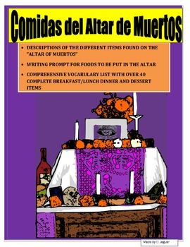 Preview of Day of the Dead Food Project for the Altar de Muertos-Spanish-Día de los Muertos