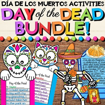 Preview of Day of the Dead Growing Activities Bundle | Math, Literacy, Social Studies, Art