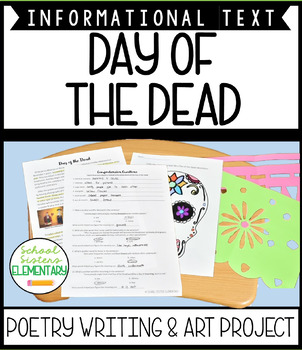 Preview of Day of the Dead Reading Comprehension Craft Poetry Project