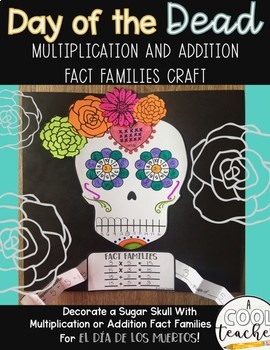 Preview of Day of the Dead Multiplication and Addition Math Craft