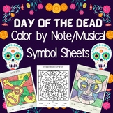 Day of the Dead Music Coloring Pages- Color by Note/Treble