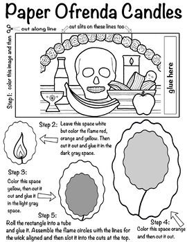 Preview of Day of the Dead Paper Offerings Ofrenda Candle