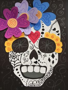 Preview of Day of the Dead Paper Sugar Skull Project