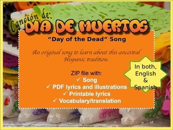 Preview of Day of the Dead Song MP3 and lyrics. Cancion de Dia de Muertos.