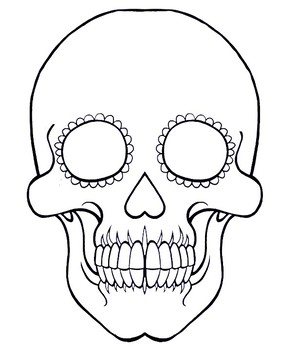 Download Day Of The Dead Skull Coloring Worksheets Teaching Resources Tpt