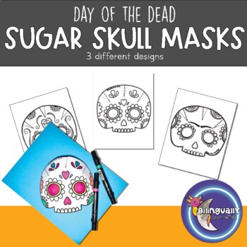 Preview of Day of the Dead Sugar Skull Mask Craft Manualidad calavera Día de los Muertos