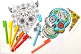 Day of the Dead - Sugar Skulls - Coloring Pages x 7 or Masks