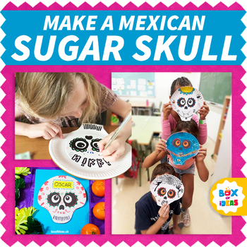 Preview of Cinco de Mayo Activities Art Project- Dia de los Muertos Sugar Skulls Template