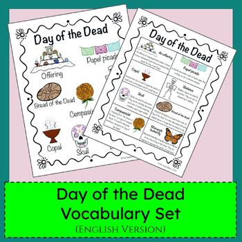Preview of Day of the Dead Vocabulary Set English version