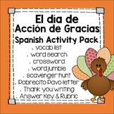 Día de Acción de Gracias Spanish Activities for Thanksgiving