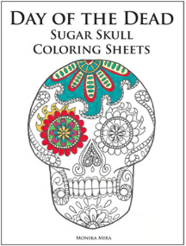 Preview of Day of the Dead and Life-sized skeleton Coloring Sheets