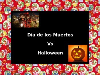 Preview of Day of the Dead/dia de los muertos power point -compare/contrast with Halloween
