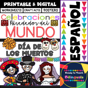 Preview of Day of the Dead in Spanish - Día de los Muertos Worksheets, Crafts and Posters