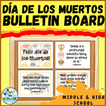 Preview of Day of the Dead or Dia de los Muertos Bulletin Board Set