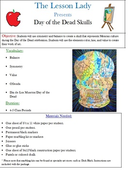 Dia De Los Muertos Lesson Plan Worksheets Teaching Resources Tpt