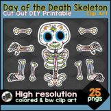 Day of the Death Skeleton Cut Out Printable - Esqueleto de