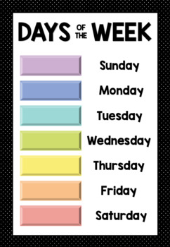 Day of the Week & Weather Display Chart - Posters by Teaching with Miss ...