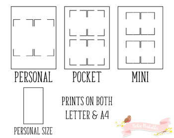  Pocket Size Notes Pages Planner Insert, Sized and