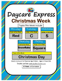Daycare Curriculum (Christmas) Letter C, Shape Square, Col