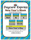 Daycare Curriculum (New Years) Letter N, Shape Circle, Col