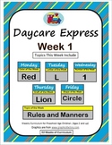 Daycare Curriculum (Week 1)  Letter L, Shape Circle, Color