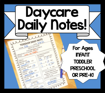 Preview of Daycare Daily Note BUNDLE! {Infant/Toddler/Preschool/Pre-K!}