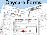 Daycare Daily Report Form/ Emergency Contact Form/ Daycare