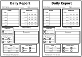 Daycare Daily Report Sheet
