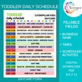 Daycare Daily Schedule for Toddlers