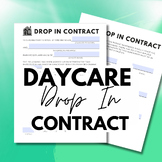 Daycare Drop In Contact | Childcare Contract Template | Te