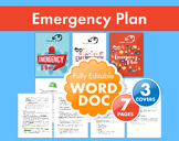 Daycare Emergency Plans - Perfect for Childcare, Preschool