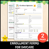 Daycare Enrollment Form | Child Care Registration Template