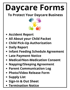 Preview of Daycare Forms Bundle