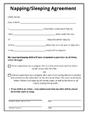Daycare Forms Napping/Sleeping Agreement