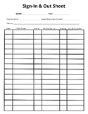 Daycare Forms Sign-in & Out Sheet