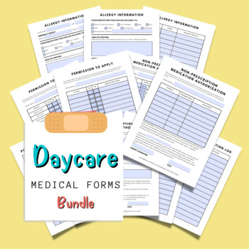 Preview of Daycare Medicine Forms Bundle