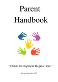 Daycare Policy Handbook & Contract | Parent Handbook