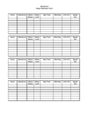 Daycare/Preschool Attendance Diaper / Bathroom Checks Chart