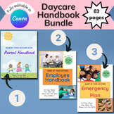 Daycare Preschool Handbook Bundle, includes 3 handbooks-Ca