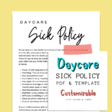 Daycare Sick Policy | Childcare Illness Policy | Daycare Forms