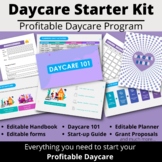 Daycare Starter Kit, Childcare Handbook, Daycare Forms Bun