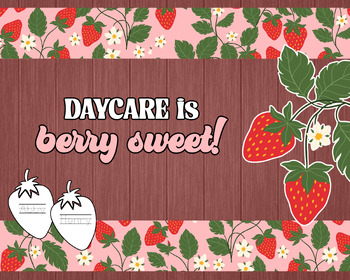 Preview of Daycare is Berry Sweet // Bulletin Board Decor