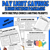 Daylight Saving Time Passages, Writing Prompts, and BONUS 